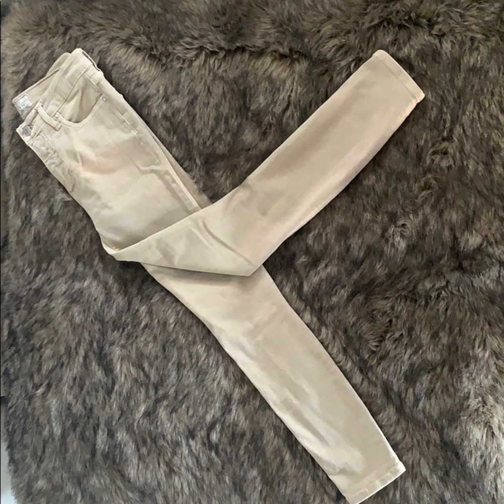 Free People Ripped Khaki Jeans